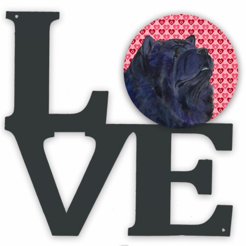 Chow Chow Hearts Love And Valentine S Day Portrait Metal Wall Artwork