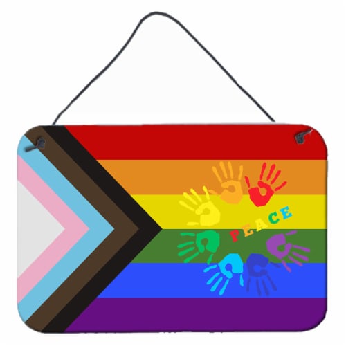 Gay Pride Peace Hands Progress Pride Wall Or Door Hanging Prints