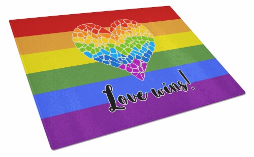 Carolines Treasures Ck Lcb Gay Pride Love Wins Mosaic Heart Glass