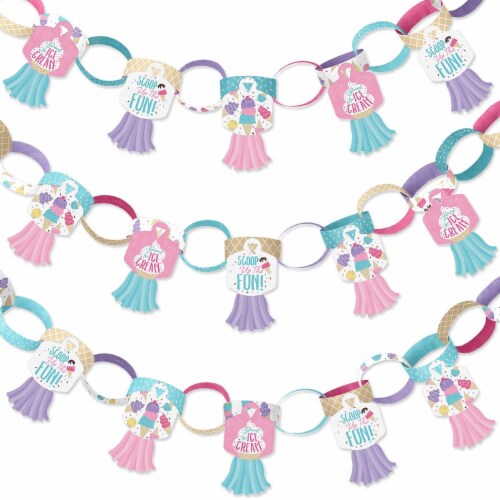 Big Dot Of Happiness Scoop Up The Fun Ice Cream Links Tassels