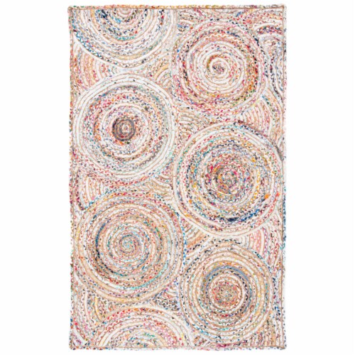 SAFAVIEH Cape Cod CAP203B Handwoven Beige Multi Rug 5 X 8 5 X 8