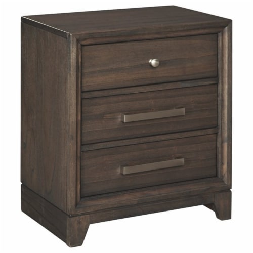 Bowery Hill 3 Drawer Nightstand In Gray 1 Kroger