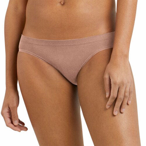 Maidenform Pure Comfort Feel Good Seamless Bikini Underwear Brown L