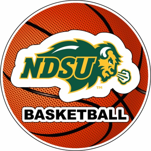 North Dakota State Bison Inch Round Basketball Ncaa Hoops Pride Vinyl