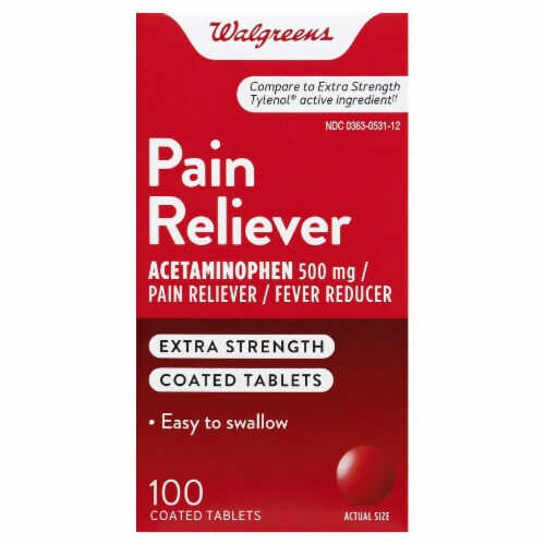 Walgreens Pain Reliever Acetaminophen Tablets 500mg 100 Ct Kroger