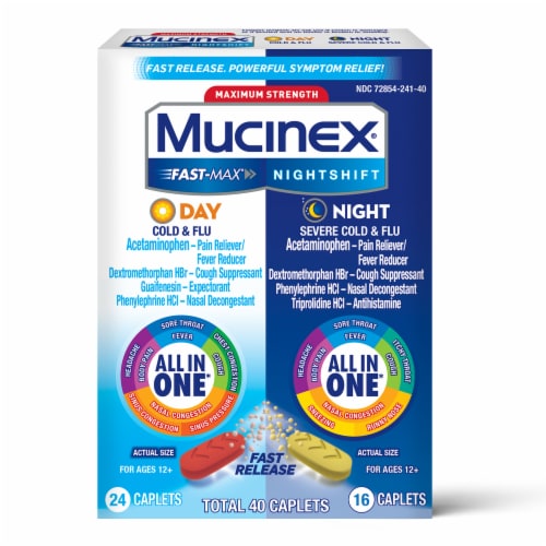 Mucinex Maximum Strength Cold Flu Relief Caplets 40 Ct Kroger