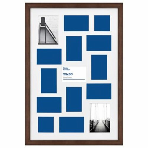 Simply Essential Gallery Photo Collage Matted Wood Wall Frame In