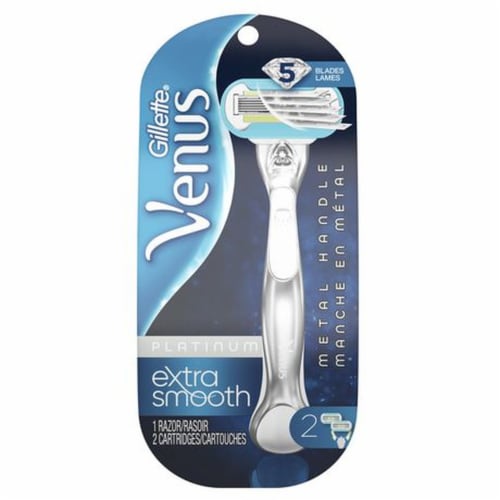 Gillette Venus Platinum Extra Smooth Metal Handle Women S Razor Pack