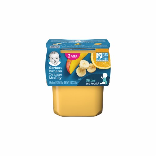 Gerber Baby Food 2nd Foods Blends Banana Orange Medley Puree Pack Of