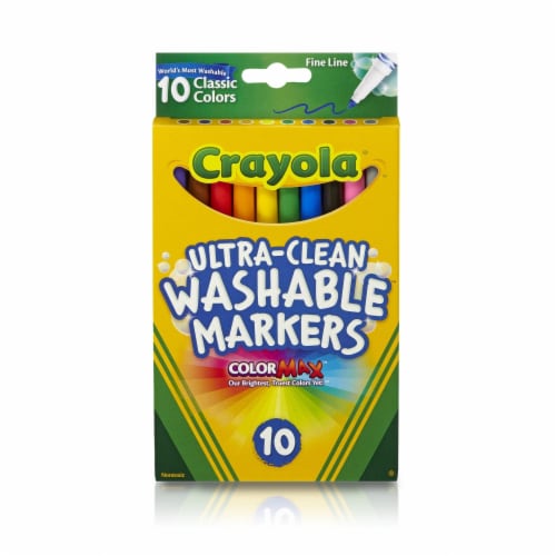 Crayola Ultra Clean Washable Markers Fine Line Multicolor Pack Of