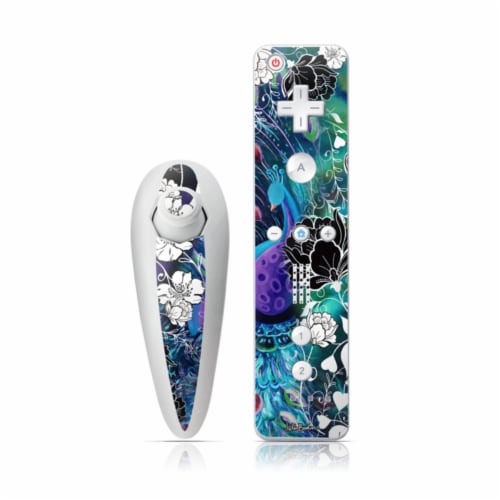 DecalGirl WIINC PCGARDEN Wii Nunchuk Remote Skin Peacock Garden 1