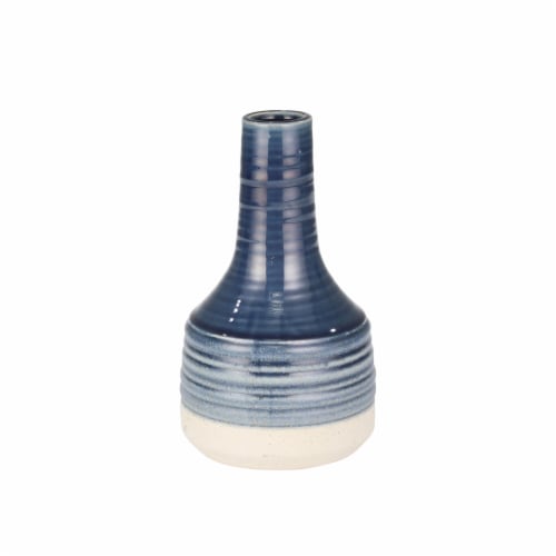 Ceramic Genie Vase 10 Navy 1 Kroger