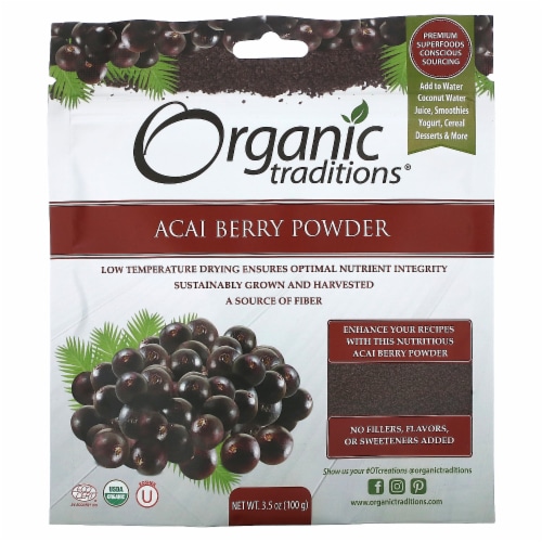 Organic Traditions Acai Berry Powder 3 5 Oz 100 G 3 5 Oz King