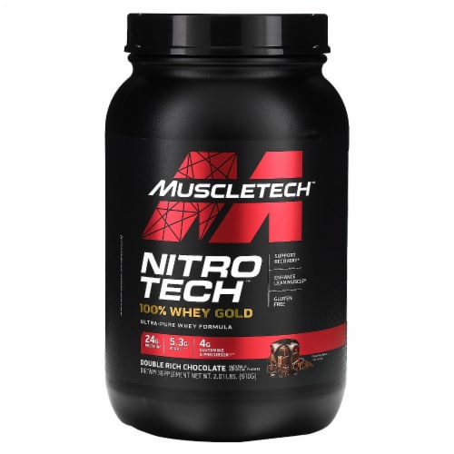 MuscleTech Nitro Tech 100 Whey Gold Double Rich Chocolate 2 01 Lbs