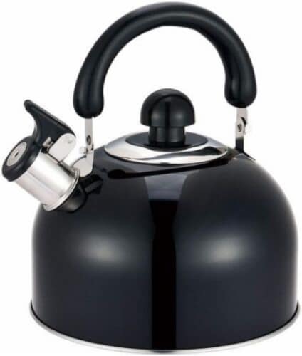 Kitcheniva Stainless Steel Whistling Kettle Tea Pot With Handle Black