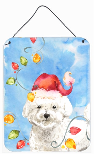 Carolines Treasures CK2472DS1216 Christmas Lights Bichon Frise Wall Or