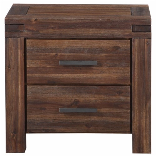 Modus Furniture Meadow Drawer Solid Wood Nightstand In Brick Brown