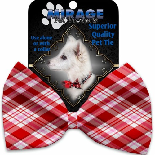 Mirage Pet 1361 BT Valentines Day Plaid Pet Bow Tie 1 King Soopers