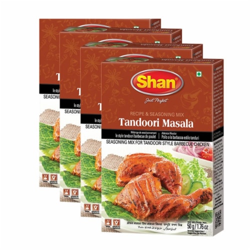 Shan Tandoori Masala Seasoning Mix 4x 50g Tandoori Style Barbecue