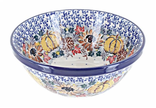 Blue Rose Polish Pottery Harvest Bounty Cereal Soup Bowl 1 Kroger