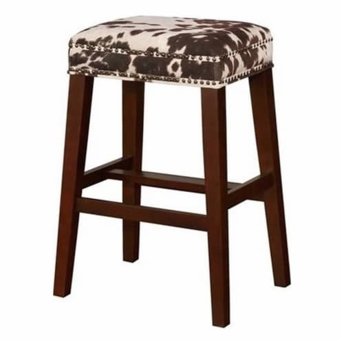 Riverbay Furniture 31 Cow Print Bar Stool In Brown 1 King Soopers