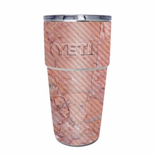 MightySkins CF YEPINT16SI Pink Marble Carbon Fiber Skin For Yeti