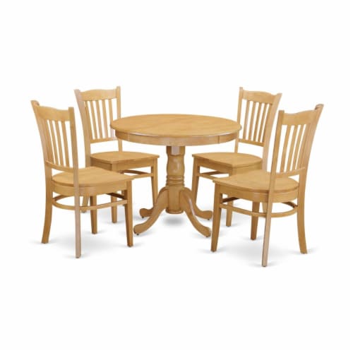 East West Furniture ANGR5 OAK W Small Kitchen Table 4 Dining Room