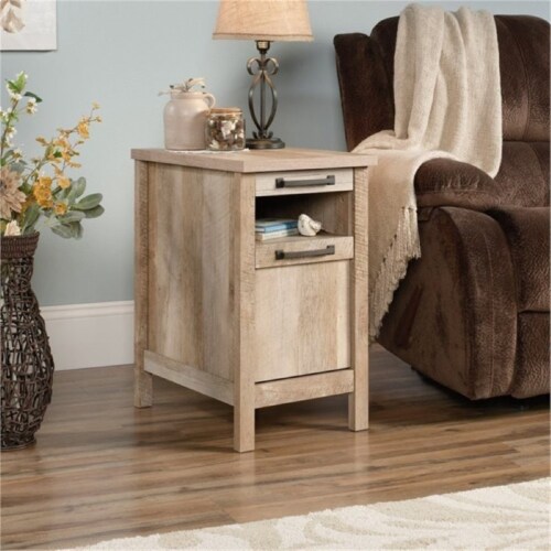 Bowery Hill Transitional Engineered Wood End Table In Lintel Oak 1