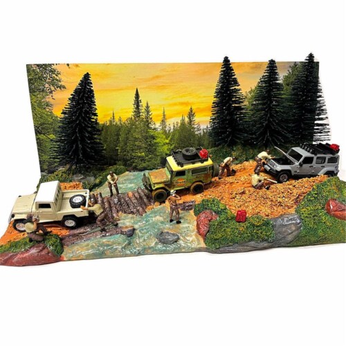 American Diorama AD76534 Overland Off Road Diorama With Forest