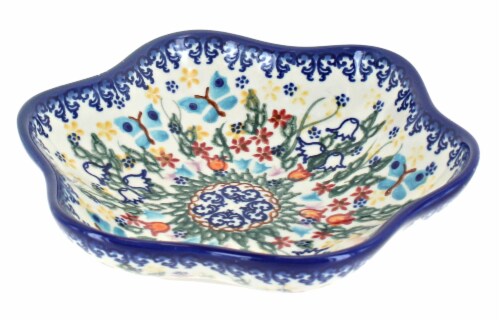 Blue Rose Polish Pottery Garden Of Eden Small Daisy Bowl Kroger