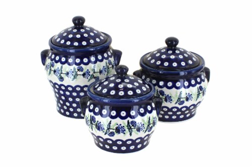 Blue Rose Polish Pottery Sweet Annie Canister Set Fred Meyer