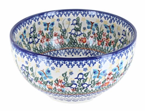 Blue Rose Polish Pottery Garden Of Eden Medium Mixing Bowl Fred Meyer