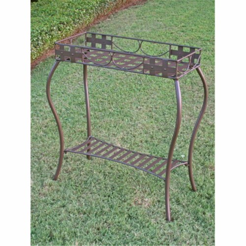 International Caravan Santa Fe Iron Nailhead Rectangular Plant