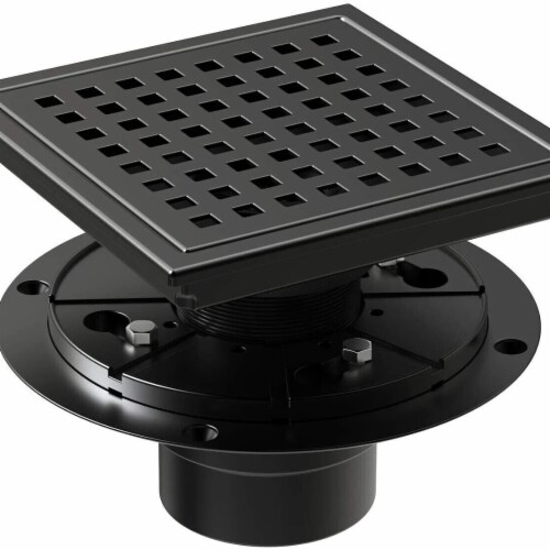 Inch Square Shower Floor Drain With Flange Quadrato Pattern Grate