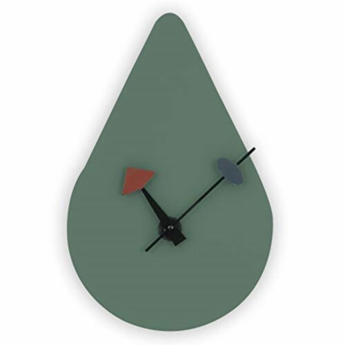 LeisureMod Manchester Modern Rain Drop Design Silent Non Ticking Wall