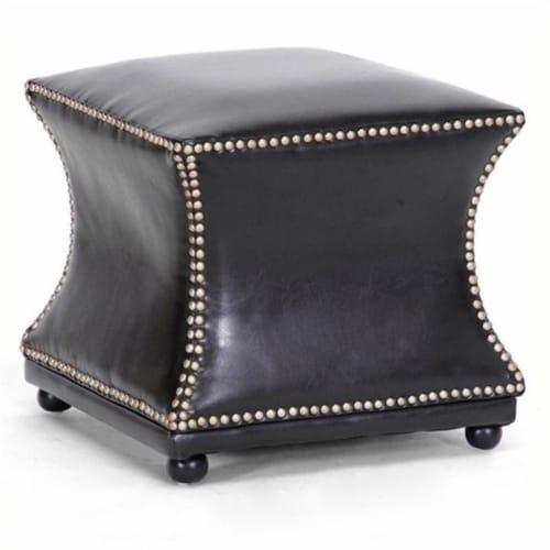 Bowery Hill Leather Ottoman In Dark Brown Kroger