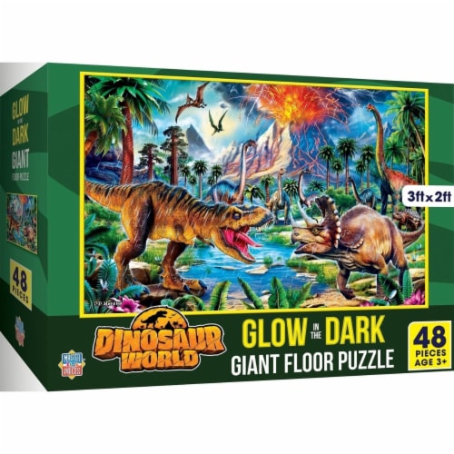 Masterpieces Glow In The Dark Dinosaur World Piece Floor Puzzle