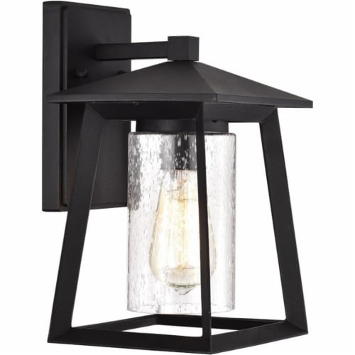 Chloe Russell Transitional Light Textured Black Outdoor Wall Sconce