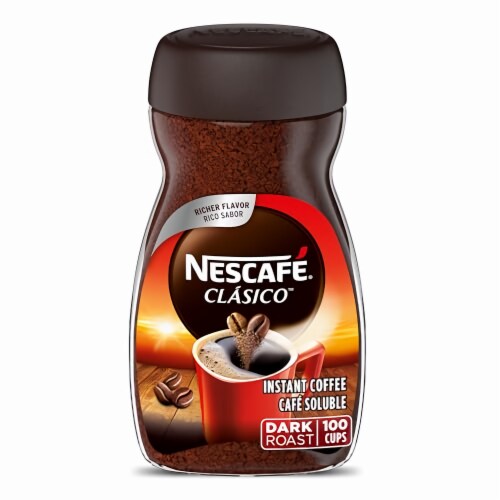 Nescaf Clasico Pure Instant Coffee Granules Oz Pack Of