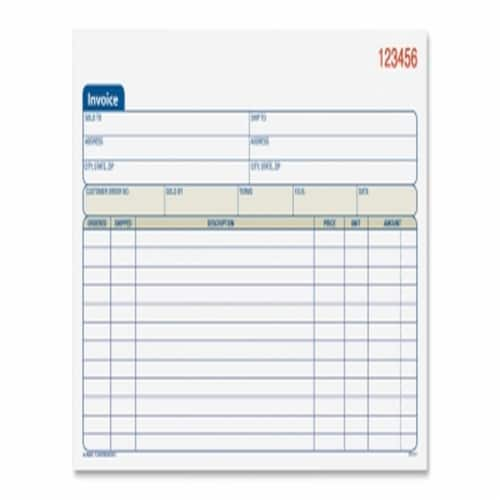 Invoice Book 2 Part Carbonless Pack Of 8 8 Pack Kroger