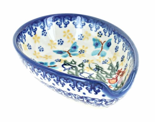 Blue Rose Polish Pottery Garden Of Eden Small Spoon Rest Kroger