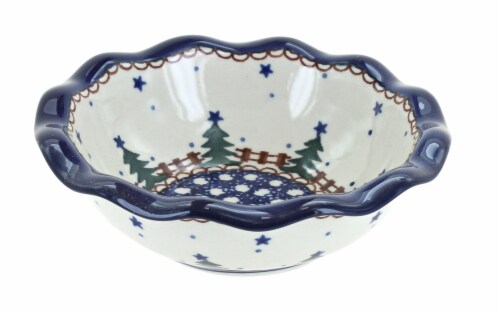 Blue Rose Polish Pottery Rustic Pines Small Scallop Dish 1 Kroger