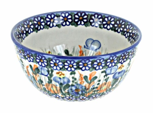 Blue Rose Polish Pottery Spring Butterfly Dessert Bowl Kroger