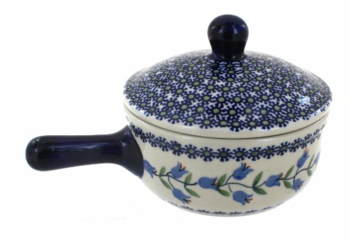 Blue Rose Polish Pottery Tulip Sauce Pot With Lid 1 Kroger