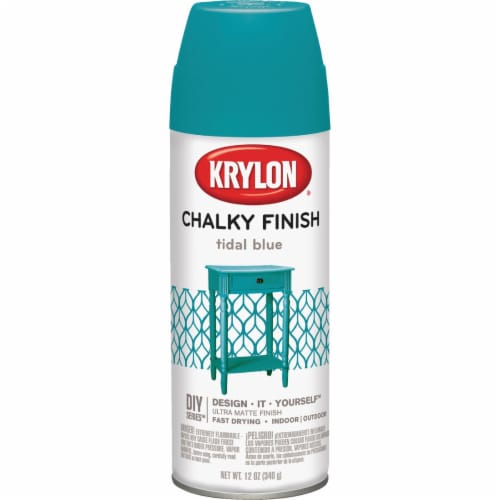 Krylon Chalky Finish Oz Ultra Matte Chalk Spray Paint Tidal Blue