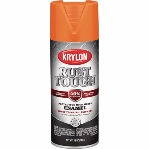 Krylon Rust Tough Oz Gloss Alkyd Enamel Spray Paint Orange