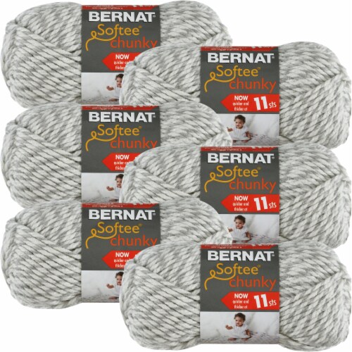 Multipack Of 6 Bernat Softee Chunky Yarn Grey Ragg 6 Fred Meyer