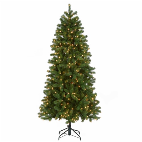 National Tree Company 6 5 Ft Pre Lit Feel Real Artificial Slim