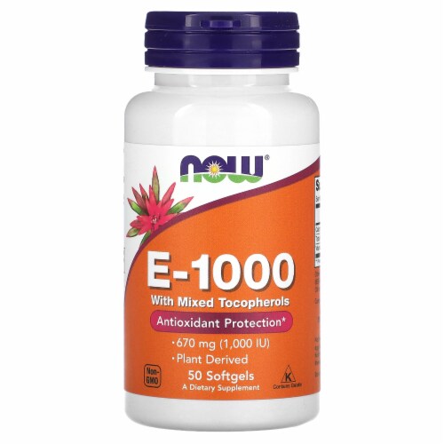 Now Foods E With Mixed Tocopherols Mg Iu Softgels