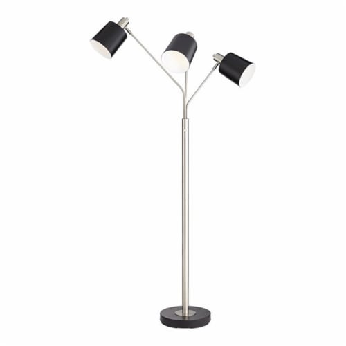 Pacific Coast Lighting New York Studio Metal Floor Lamp In Nickel Black